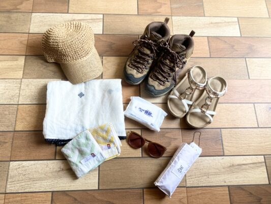 インドに合わせた靴や小物たち